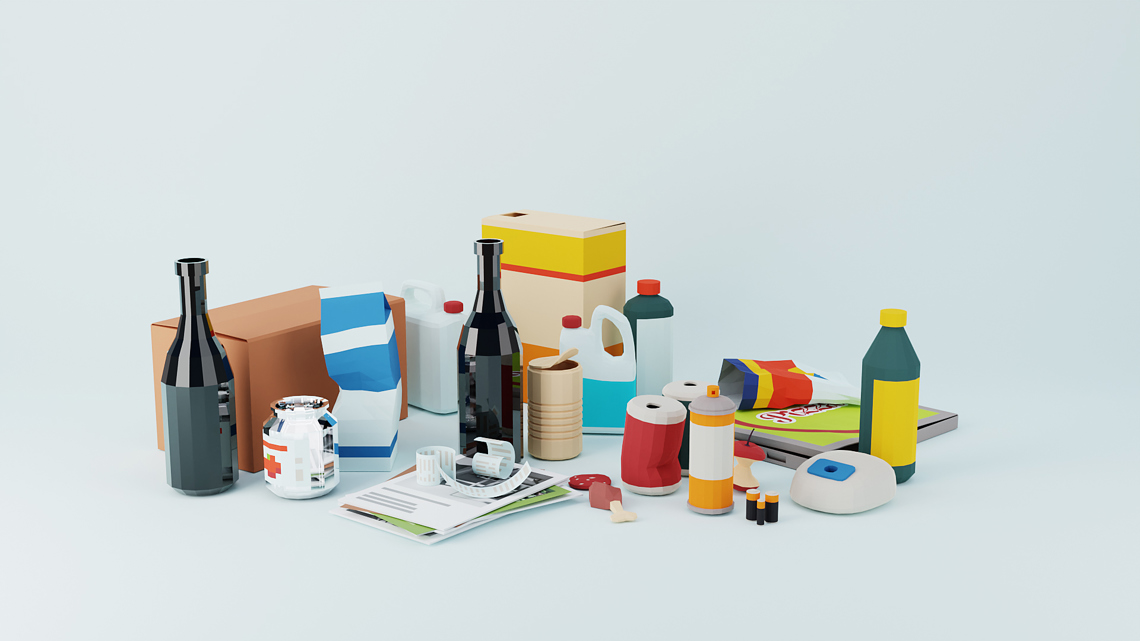 Videoen viser, hvordan du sorterer dit affald i 10 affaldstyper